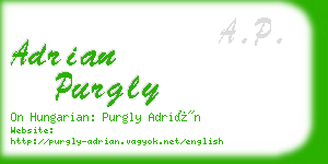 adrian purgly business card